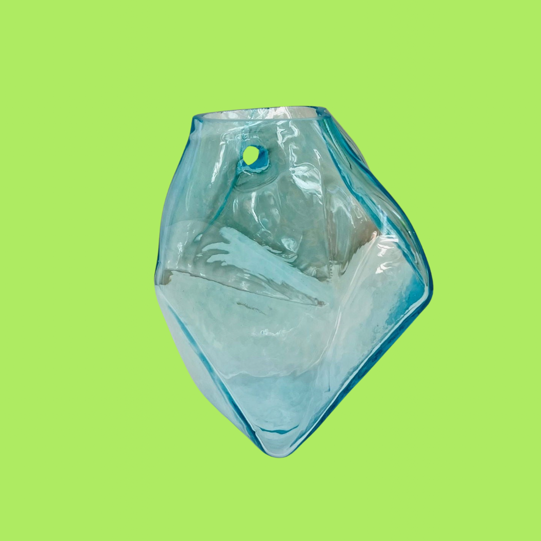 WALL HANGING GLASS PROPOGATION VASE - MULTIPLE COLORS