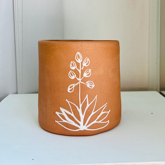 YUCCA PLANTER  - TERRACOTTA