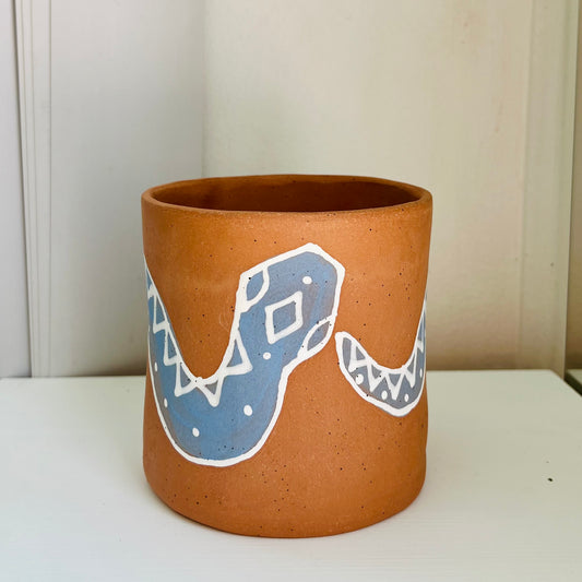 SNAKE PLANTER - TERRACOTTA