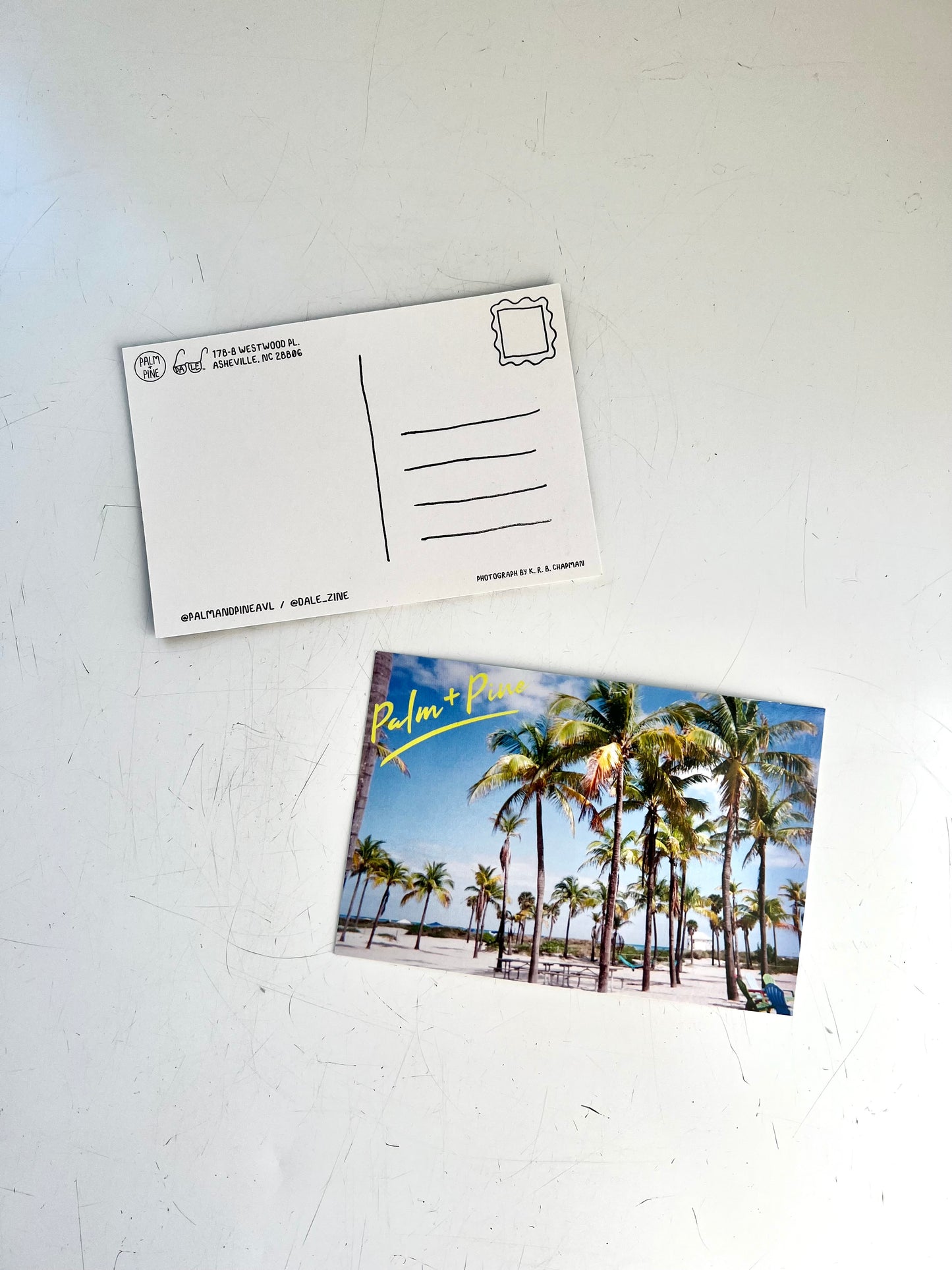 "PALM" AND "PINE" POSTCARDS