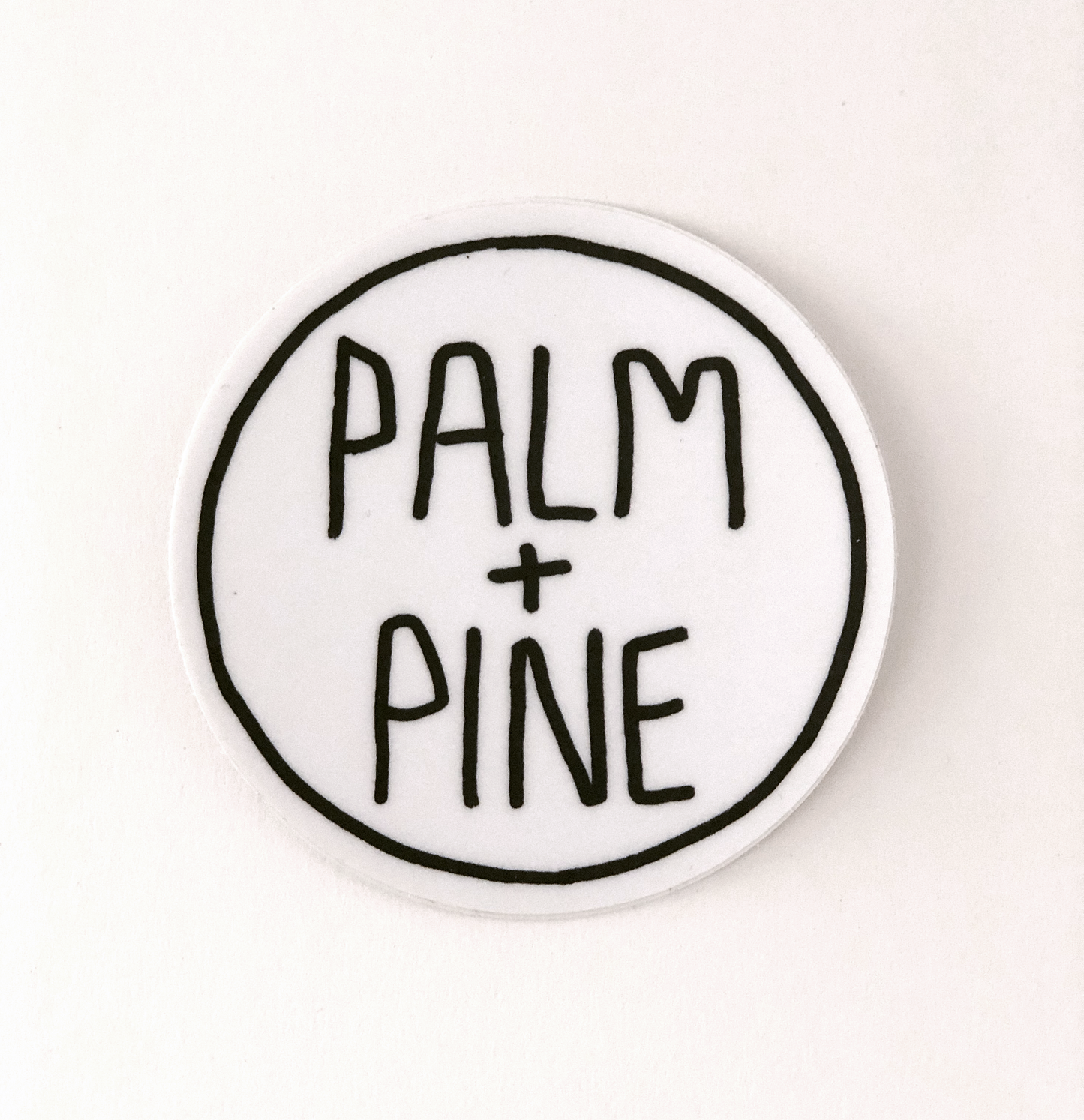 PALM + PINE LOGO STICKER (3" CIRCLE)